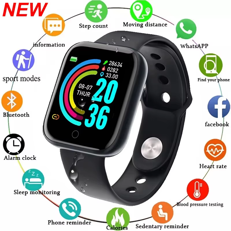 Smartwatch Watches Gift For Women - สมาร์ทวอทช์ผู้ชายผู้หญิงนาฬิกาข้อมือสมาร์ทวอทช์ข้อความฟิตเนส โมโนเตอร์สร้อยข้อมือของขวัญวันเกิดนาฬิกาอิเล็กทรอนิกส์สำหรับแอนดรอยด์ ไอโอเอส ﻿