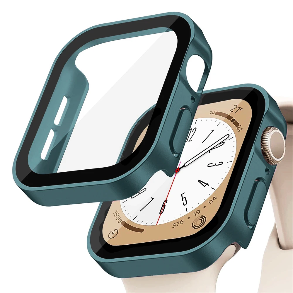 Smartwatch Watches For Women Smart - แก้ว + ฝาครอบสําหรับ Apple Watch case
