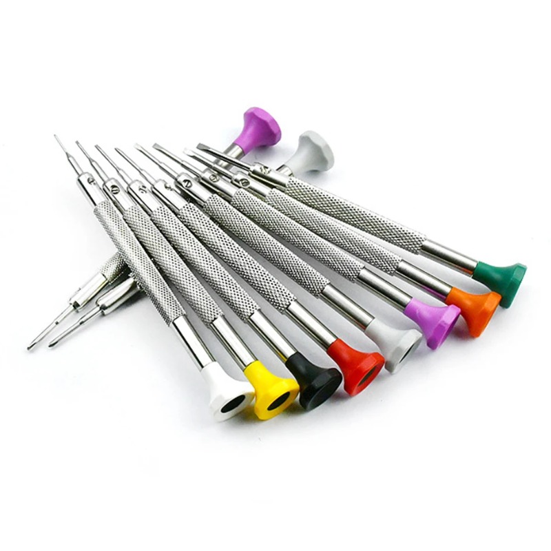 Watchmaker Screwdriver - ชุดไขควงซ่อมนาฬิกาและเครื่องประดับ ความแม่นยำ 0.6-2.0 มม. ทำจากสแตนเลส ไขควงปากแบนและไขควงปากแฉก