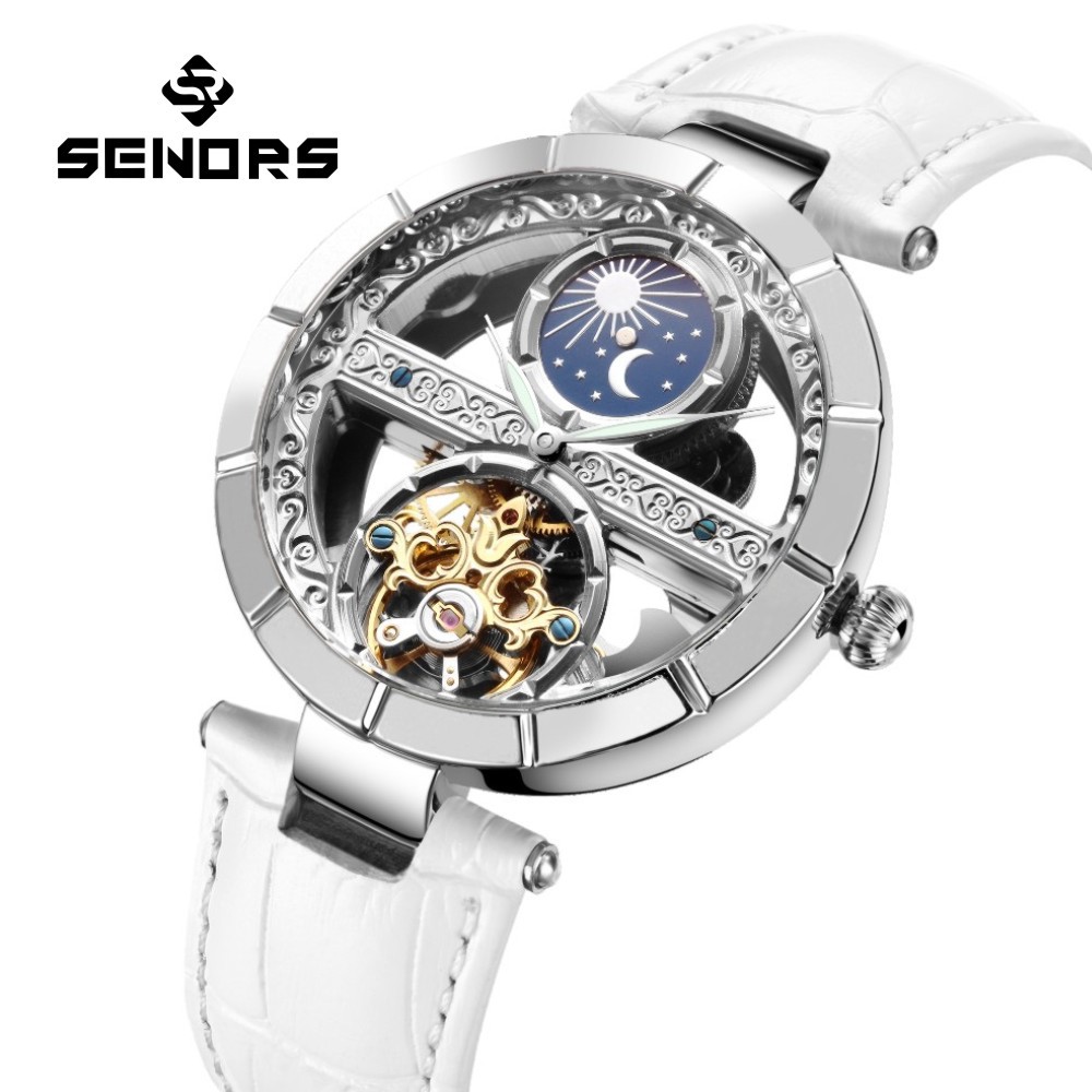 Skeleton Mechanical Watch - นาฬิกากลไกทัวร์บิลอนโครงกระดูกกันน้ำสำหรับผู้หญิงหรูหรานาฬิกากลไกสวยงาม