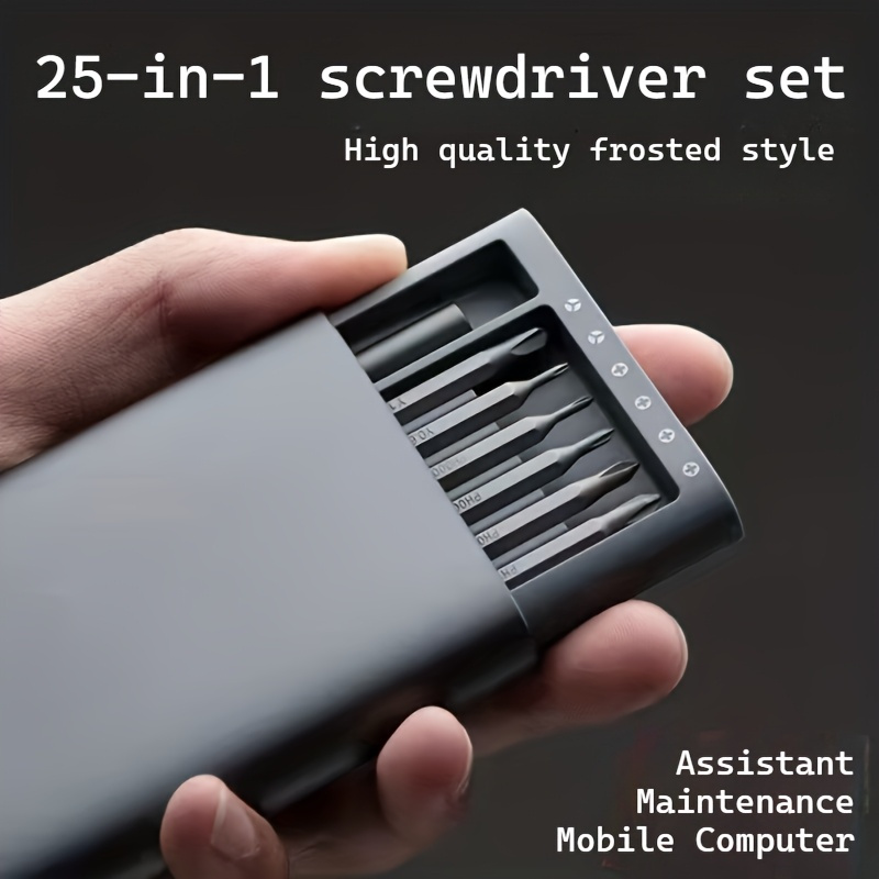 Watchmaker Screwdriver - ชุดไขควงแม่เหล็กความแม่นยำสูง 25-in-1 – หัวแบนและหัวแฉก ซ่อมโทรศัพท์ คอมพิวเตอร์