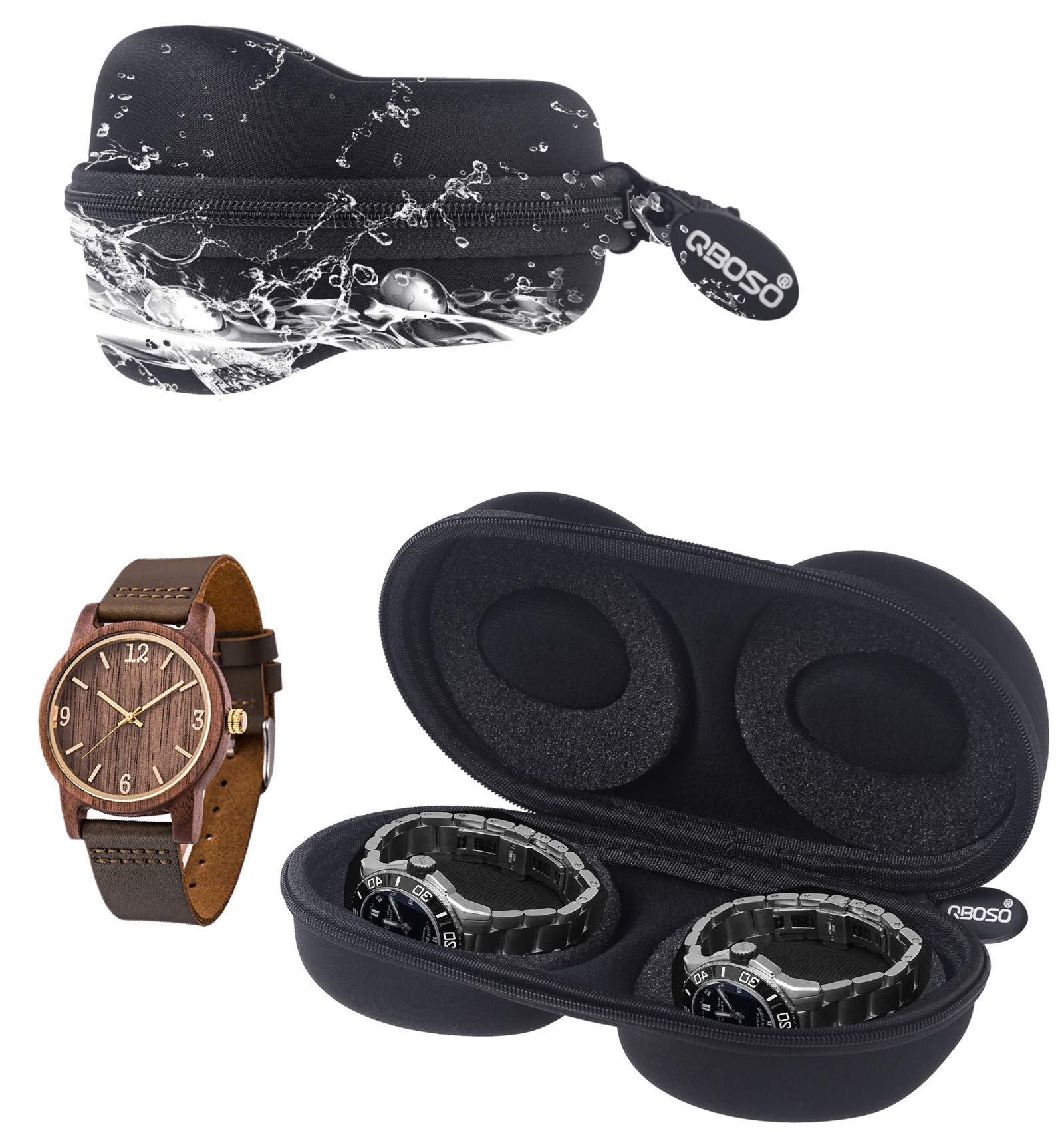 Tag Watches Smartwatch - ดูกล่องเก็บของเคสเดินทางสำหรับนาฬิกา6ช่อง | มีซิปป้องกันแบบพกพาทนทานเหมาะกับนาฬิกาข้อมือและนาฬิกาอัจฉริยะทุกเรือน