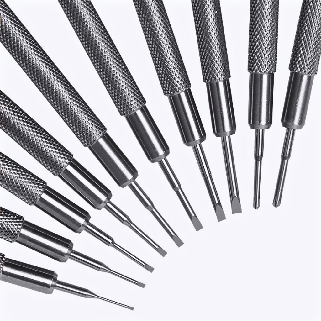 Watchmaker Screwdriver - ไขควงหัวแฉก/หัวแบน KWONG YUEN GY004 ผลิตในจีน แบบมิลลิเมตร