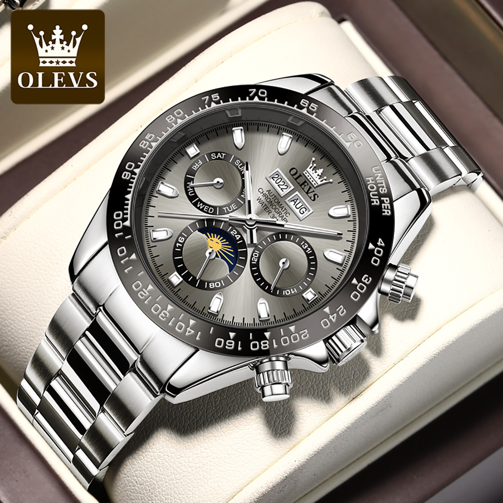 Omega Watch Seamaster - OLEVS 6654 Luxury Mens นาฬิกา Chronograph