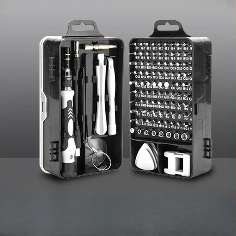 Watchmaker Screwdriver - ชุดเครื่องมือซ่อมแซมอุปกรณ์อิเล็กทรอนิกส์แบบครบชุด 115-in-one สำหรับนาฬิกา คอมพิวเตอร์ และโทรศัพท์มือถือ พร้อมไขควงและอุปกรณ์เสริม