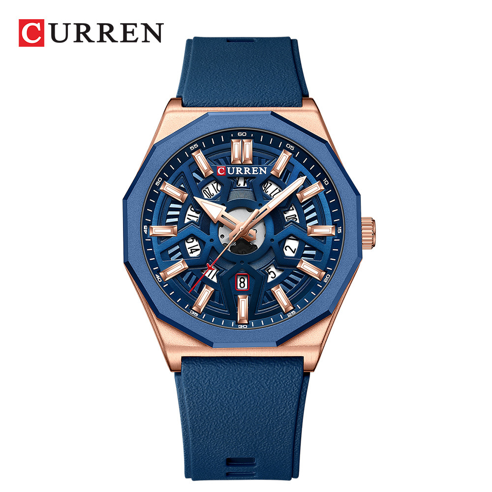 Skeleton Mechanical Watch - นาฬิกาข้อมือ CURREN 8437 รุ่น Unisex Minimalist