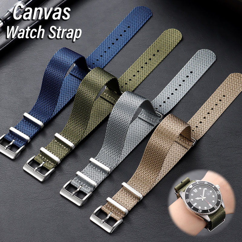 Seiko Watches Smartwatch - สายนาฬิกาผ้าใบไนลอน 18 มม. 20 มม. 22