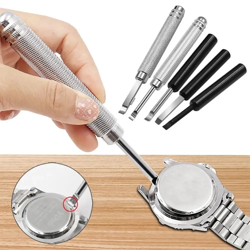 Watchmaker Screwdriver - เครื่องมือแงะโลหะ 1 ชิ้น สำหรับช่างซ่อมนาฬิกา ไขควงกดฝาหลังแบตเตอรี่ สำหรับช่างซ่อมนาฬิกาและชุดซ่อม