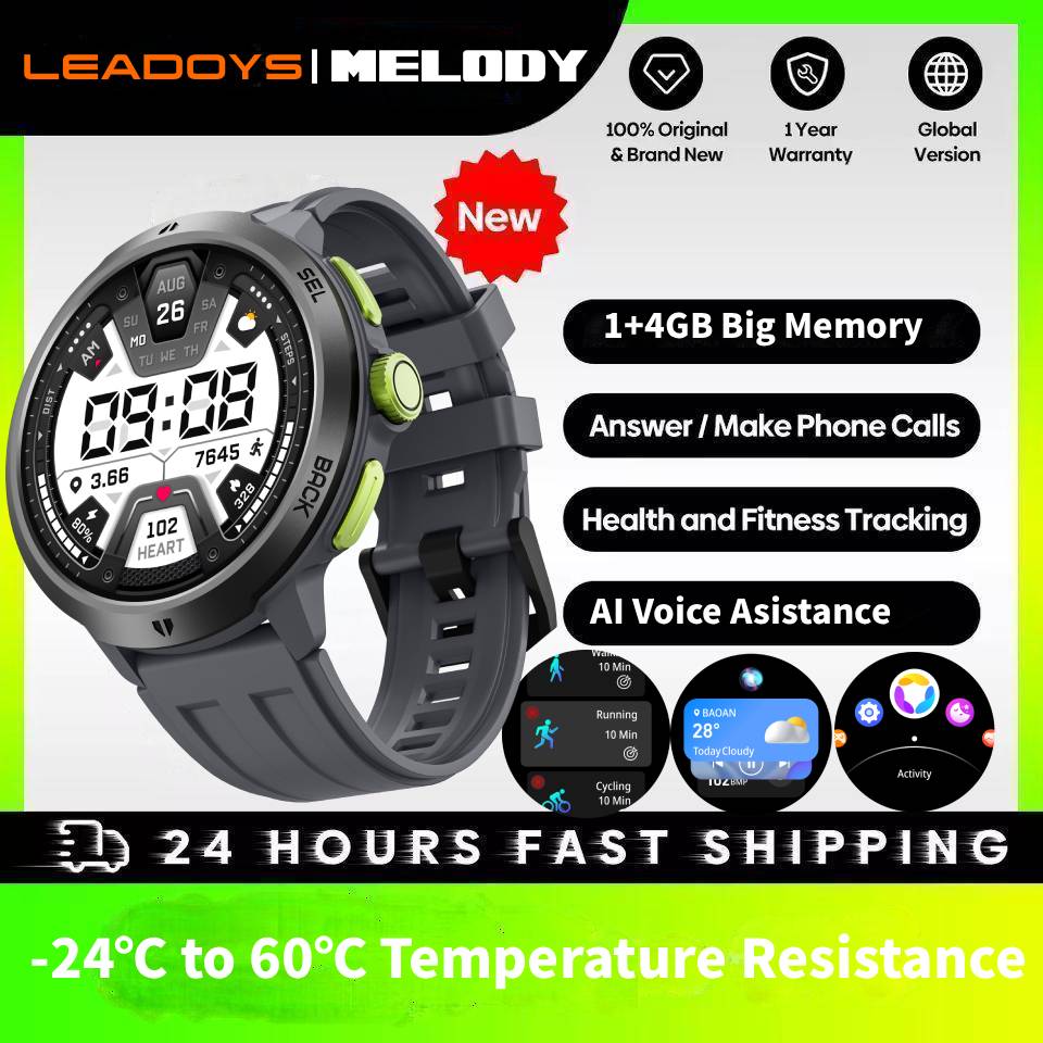 Smartwatch Health Watches For Men - นาฬิกาอัจฉริยะ LEADOYS C33 พร้อมหน่วยความจำขนาดใหญ่ ฟังก์ชันบันทึกเสียง MP3