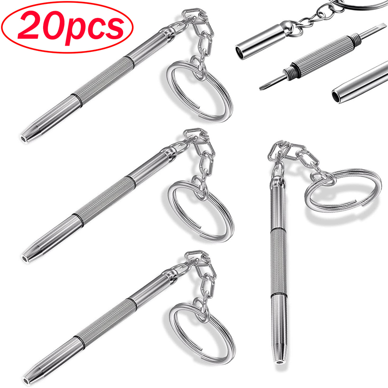 Watchmaker Screwdriver - มินิมือแว่นตาไขควง 3-in-1 ชุดซ่อมแว่นตามัลติฟังก์ชั่แว่นกันแดดนาฬิกาแว่นตาไขควงชุดพร้อมพวงกุญแจ