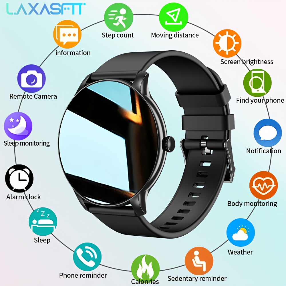 Smartwatch Watches Gift For Women - นาฬิกาอัจฉริยะ LAXASFIT Outsport รองรับการโทรผ่านบลูทูธ สำหรับผู้หญิงและผู้ชาย ของขวัญ