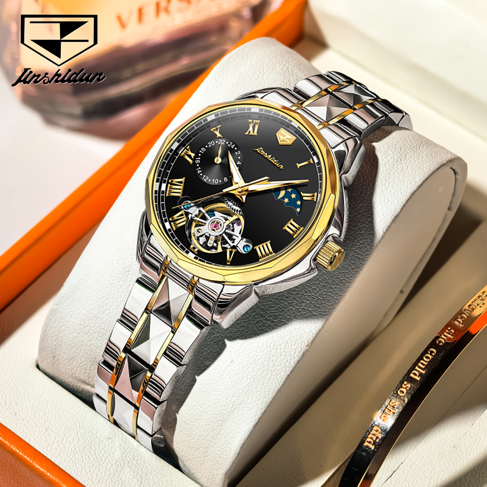 JSDUN 8937 นาฬิกาผู้หญิงนาฬิกา - Skeleton Mechanical Watch บทวิจารณ์และราคา