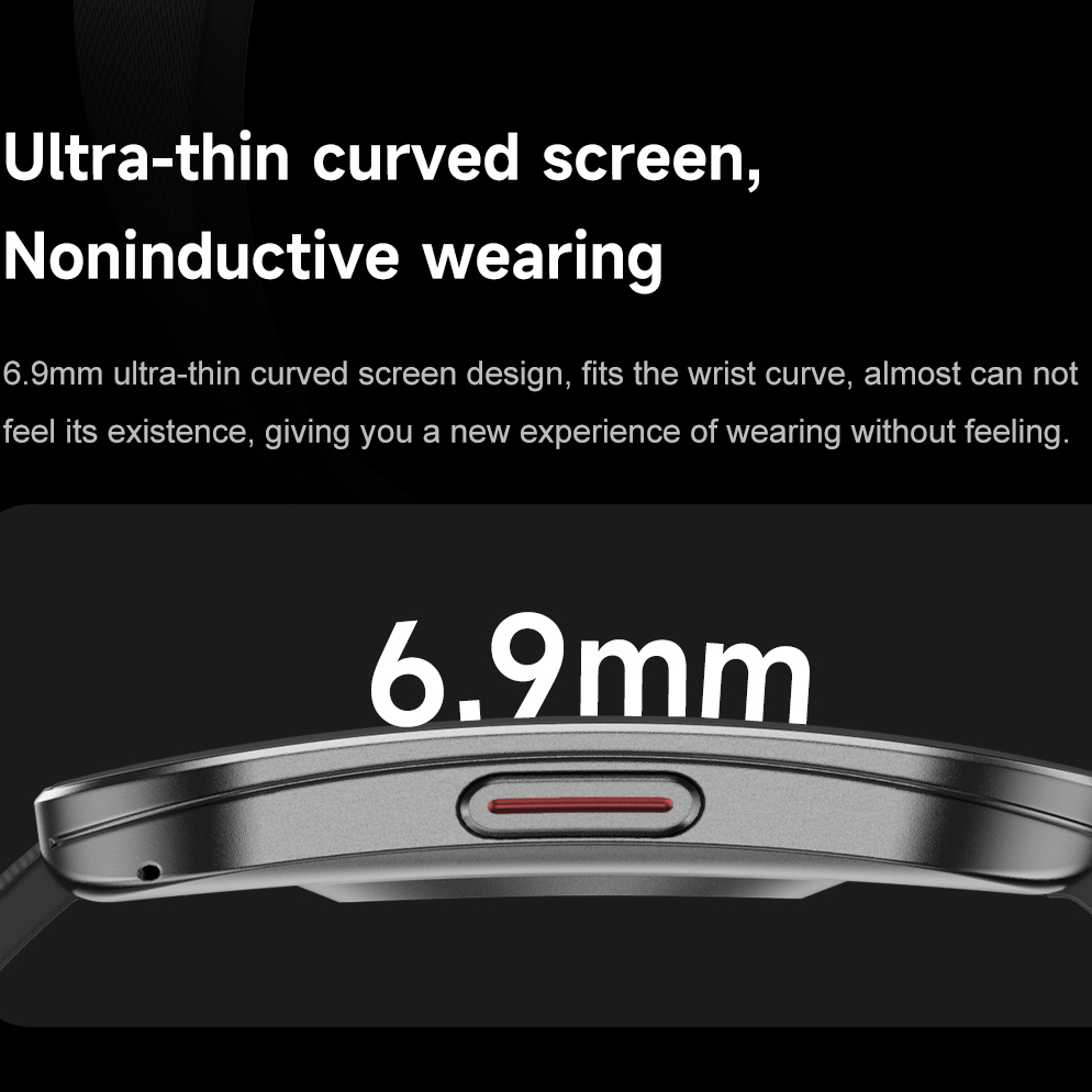 AMOLED Ultra-บางโค้งกันน้ําSma - Smartwatch Health Watches For Men บทวิจารณ์และราคา