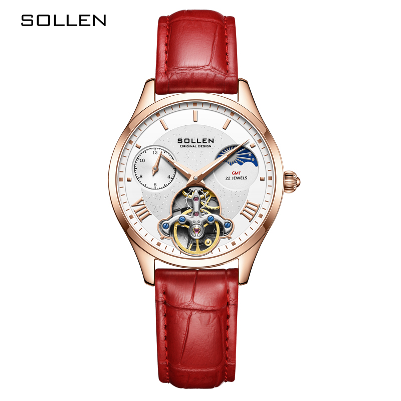 นาฬิกาข้อมือผู้หญิงระบบออโตเมต - Skeleton Mechanical Watch บทวิจารณ์และราคา