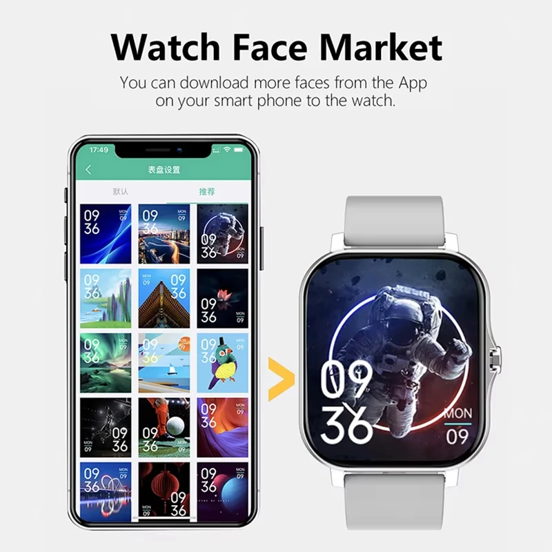เลอโนโว 1.83 นาฬิกาสมาร์ทวอทช์ - Smartwatch Health Watches For Men บทวิจารณ์และราคา