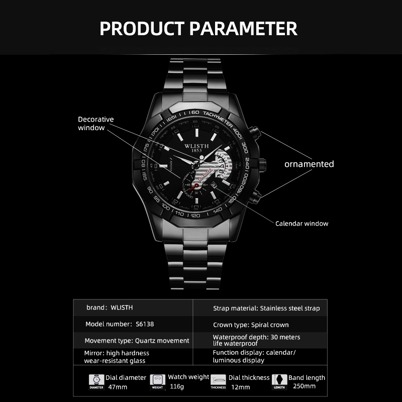 แบรนด์หรูนาฬิกาผู้ชายกันน้ำส่อ - Smartwatch Casual Watches For Men บทวิจารณ์และราคา