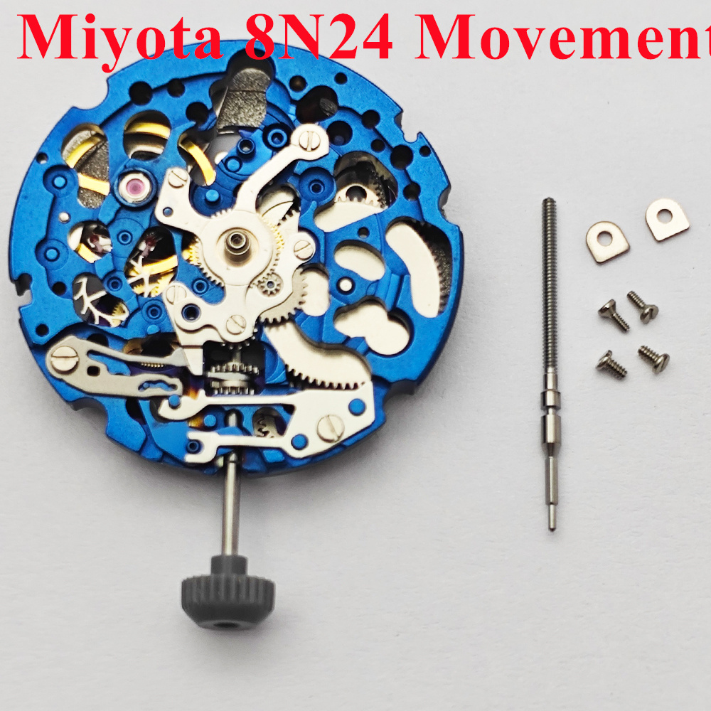 กลไกนาฬิกา Miyota 8N24 อัตโนมั - Skeleton Mechanical Watch บทวิจารณ์และราคา