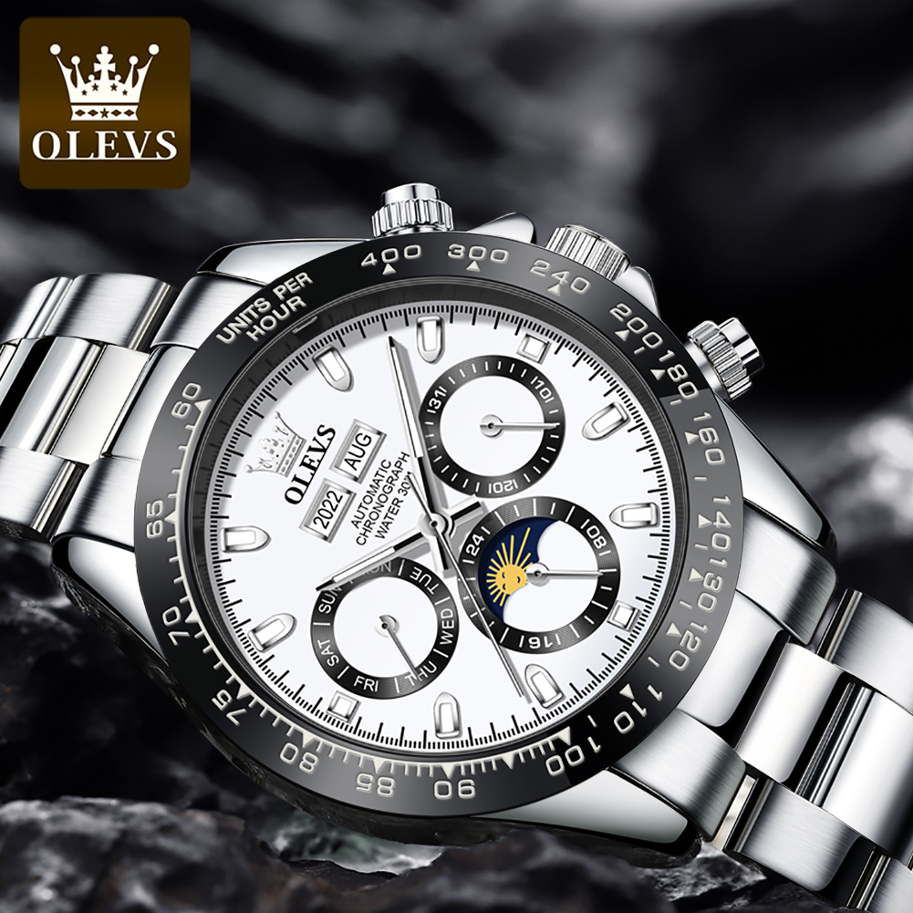 OLEVS 6654 Luxury Mens นาฬิกา  - Omega Watch Seamaster บทวิจารณ์และราคา