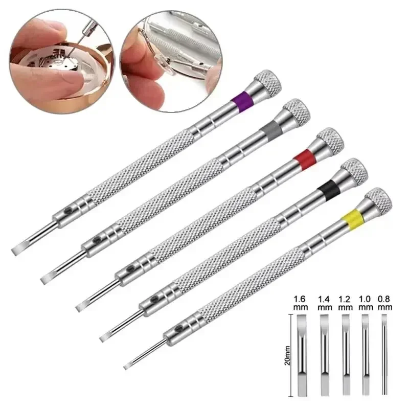 ไขควงเหล็กขนาด0.8-1.6มม. 5ชิ้น - Watchmaker Screwdriver บทวิจารณ์และราคา