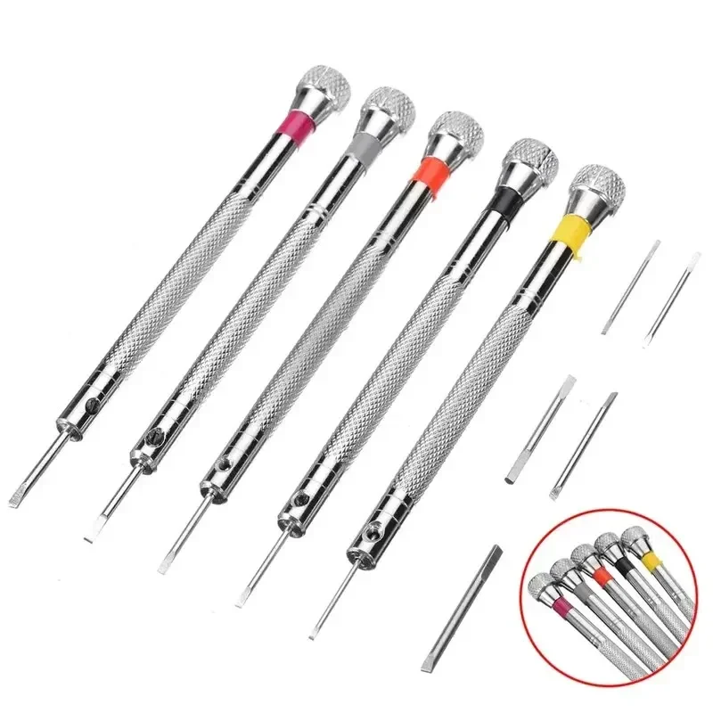 ไขควงเหล็กขนาด0.8-1.6มม. 5ชิ้น - Watchmaker Screwdriver บทวิจารณ์และราคา