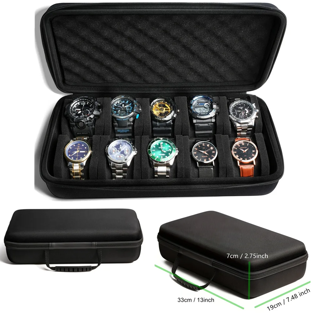 10 ช่องใส่กล่องนาฬิกาแบบพกพาซิ - Tag Watches Smartwatch บทวิจารณ์และราคา