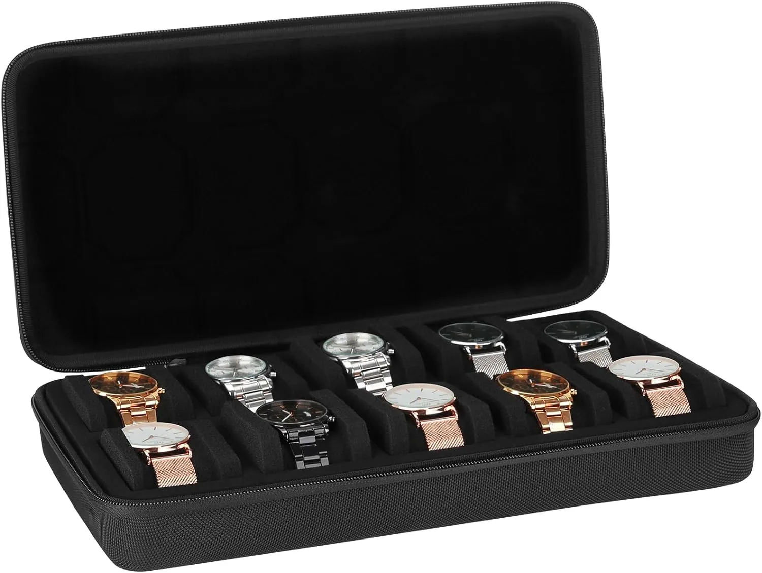 10 ช่องใส่กล่องนาฬิกาแบบพกพาซิ - Tag Watches Smartwatch บทวิจารณ์และราคา