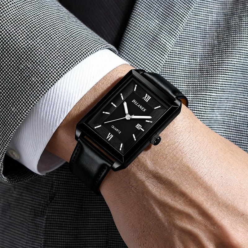 นาฬิกาข้อมือหนังผู้ชายสไตล์ลำล - Smartwatch Casual Watches For Men บทวิจารณ์และราคา