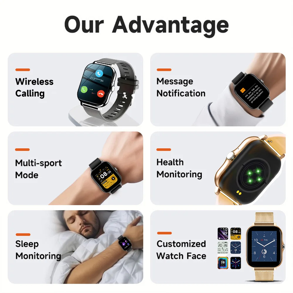 สมาร์ทวอทช์สำหรับแอนดรอยด์ ไอโ - Smartwatch Watches Gift For Women บทวิจารณ์และราคา