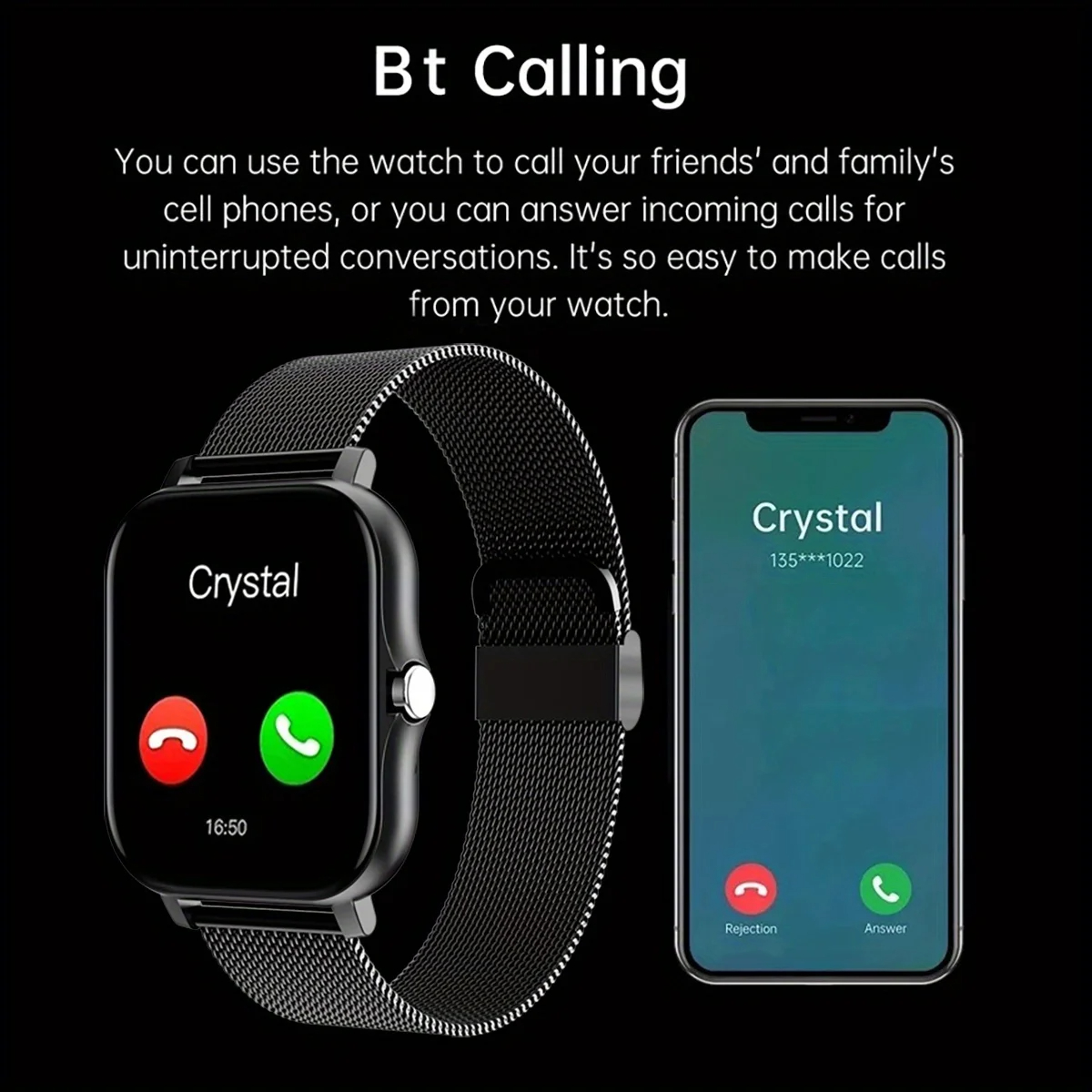 สมาร์ทวอทช์สำหรับแอนดรอยด์ ไอโ - Smartwatch Watches Gift For Women บทวิจารณ์และราคา