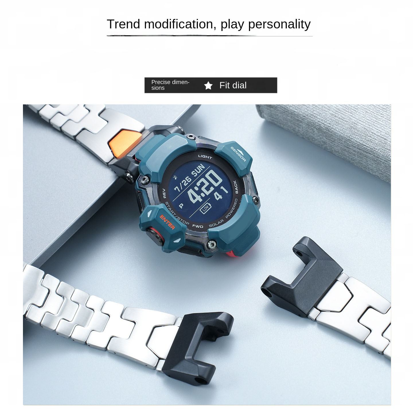 GBD-H2000 สายรัดข้อมือโลหะกันน - Casio Watches Smartwatch บทวิจารณ์และราคา