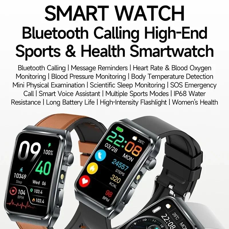 สมาร์ทวอทช์วิเคราะห์สุขภาพ ECG - Smartwatch Health Watches For Men บทวิจารณ์และราคา