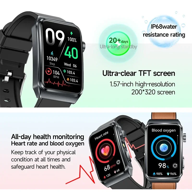 สมาร์ทวอทช์วิเคราะห์สุขภาพ ECG - Smartwatch Health Watches For Men บทวิจารณ์และราคา