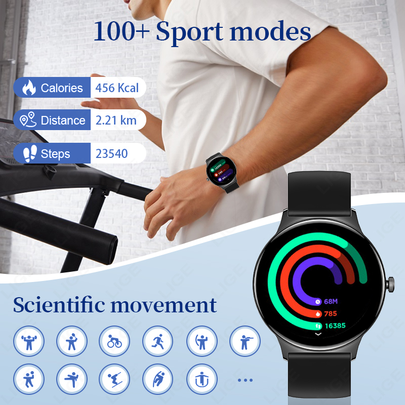 LIGE นาฬิกาสมาร์ทแฟชั่นบางเฉีย - Smartwatch Watches Gift For Women บทวิจารณ์และราคา