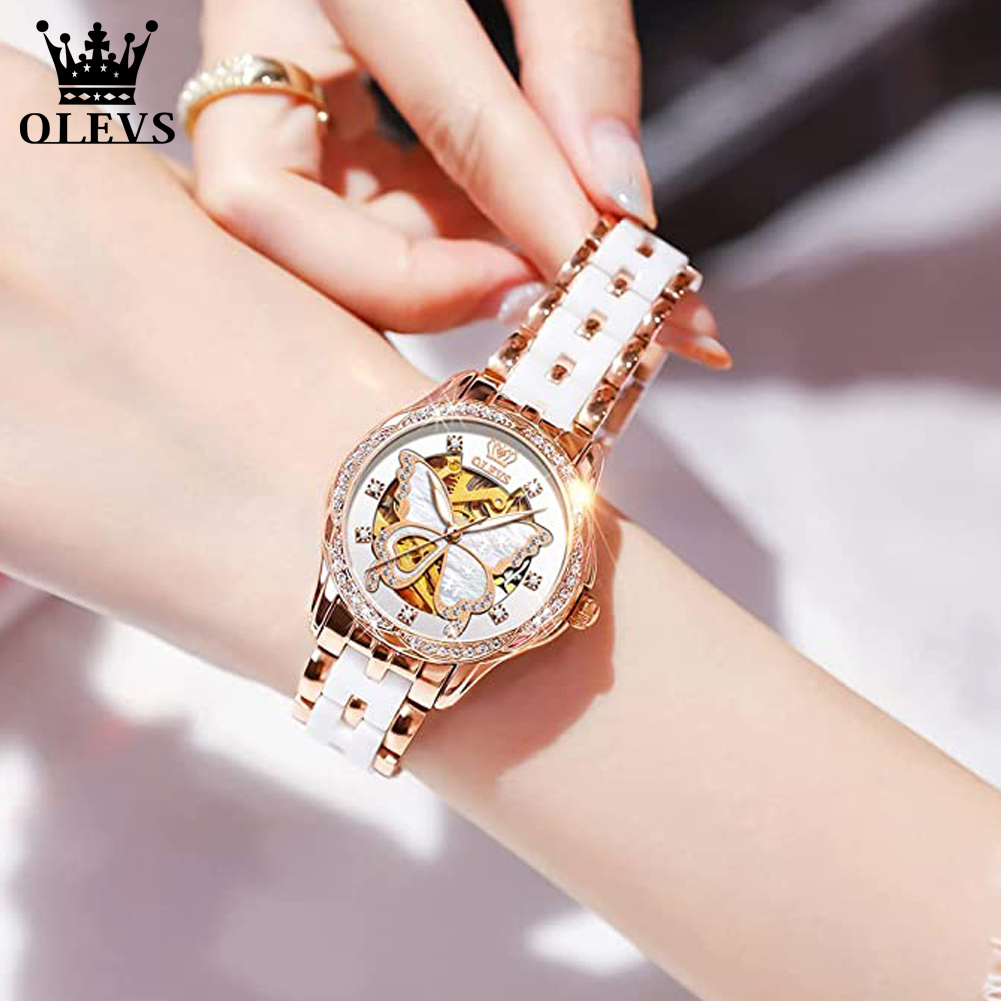 OLEVS ผู้หญิงนาฬิกาอัตโนมัติ S - Skeleton Mechanical Watch บทวิจารณ์และราคา